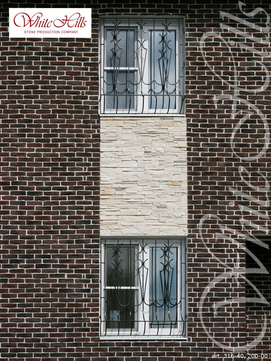 Облицовочный камень White Hills, Брюгге Брик, цвет 316-40